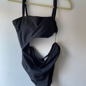 Shade & Shore Black Cutout Swimsuit
